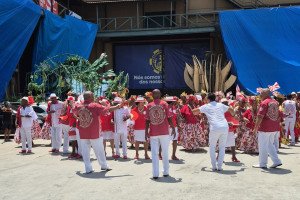UPM na gravação do RJTV na Cidade do Samba