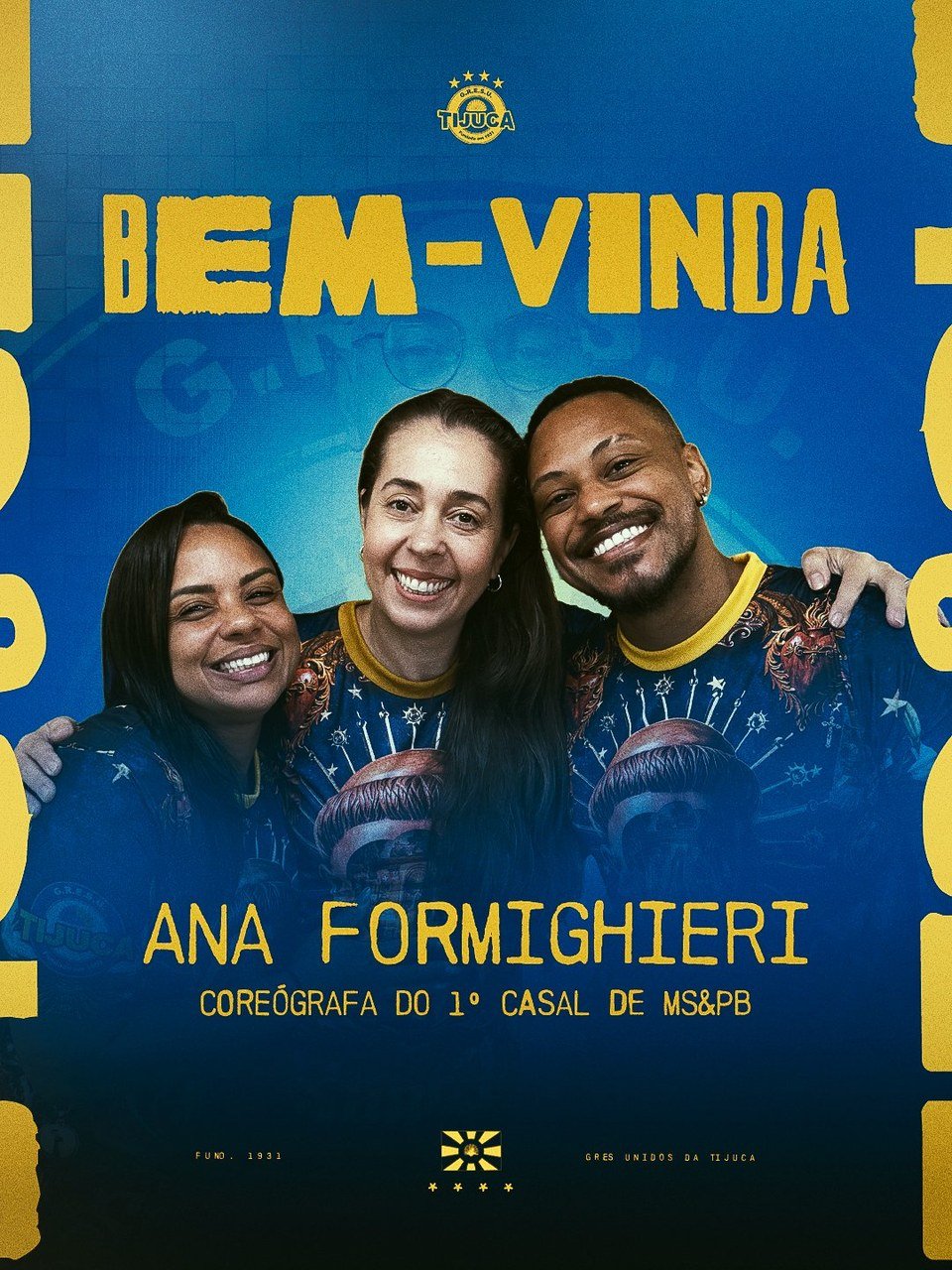 Ana Formighieri chega para coreografar o casal de mestre-sala e porta-bandeira da Unidos da Tijuca