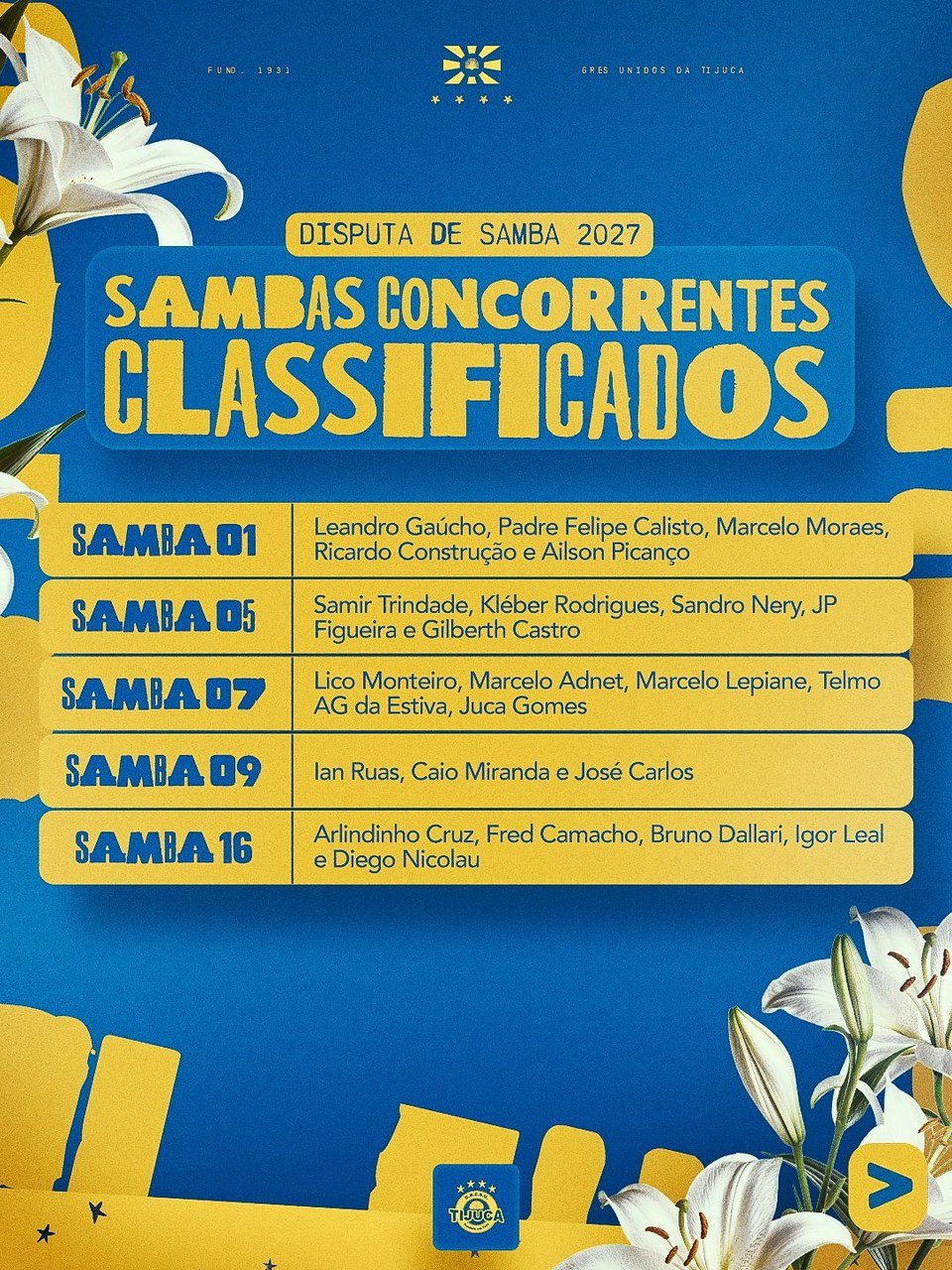 O Borel afina o canto: Unidos da Tijuca define os cinco sambas da nova etapa